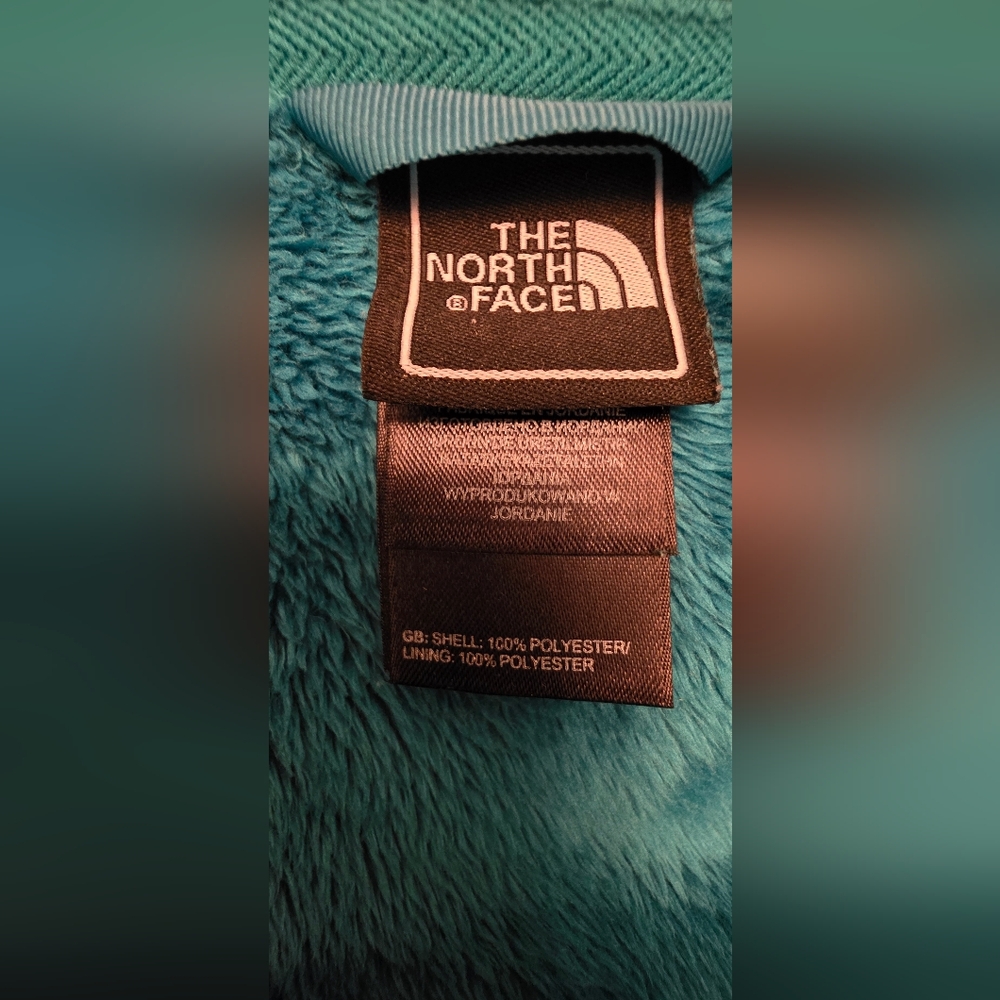 The North Face Women's Teal Osito Luxe Zip Up Fleece Jacket ~ Size Medium - Picture 7 of 10